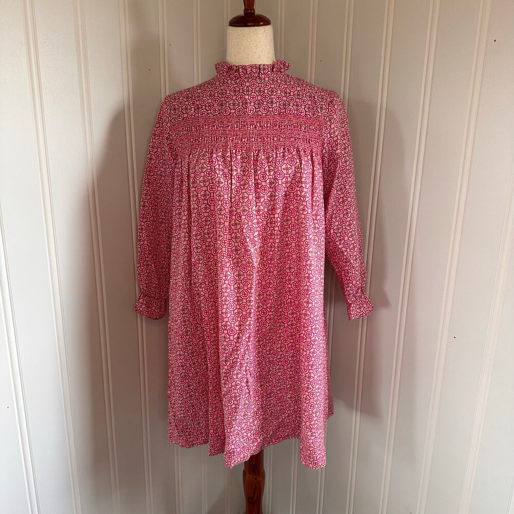 Vintage 60s/70s Groovy Pink Mini Dress XS
